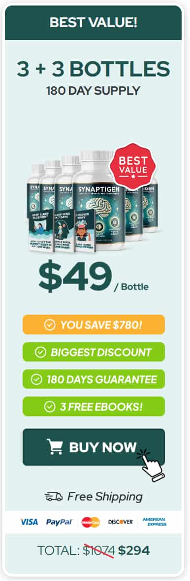 Synaptigen price 6 bottles